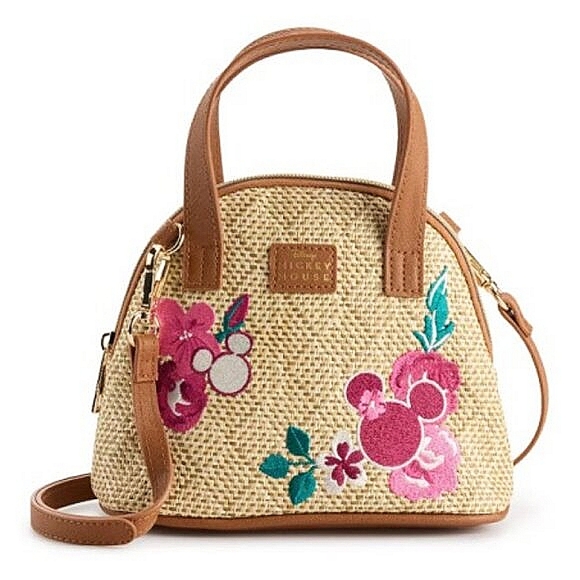 Disney Handbags - NWT! Disney Mickey Mouse Mini Woven Straw Tropical  Crossbody bag Purse